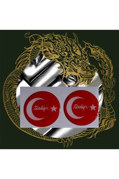 sticker TÜRK BAYRAĞI DAMLA LOGO 5CM 2 ADET