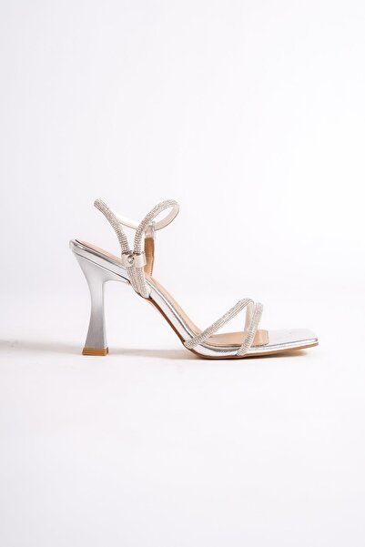 Modabuymus Pantofi de seară cu toc Midney Silver Stone