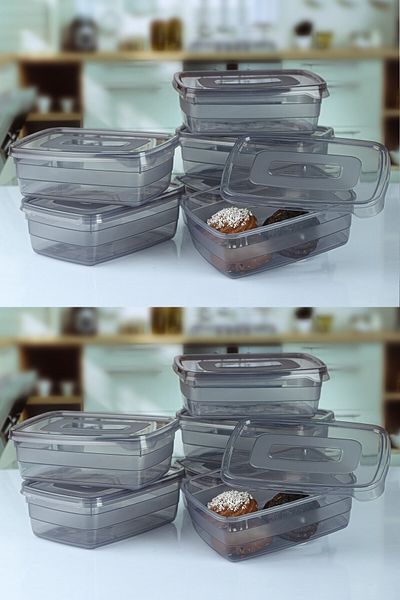 Karçiçeği Home 650 ml Capacity 12 Pieces Breakfast and Spice Dispenser Nuts Refrigerator Set