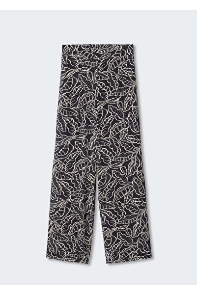 MANGO Woman Çiçekli Palazzo Pantolon