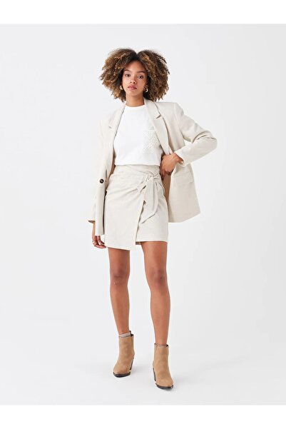 LC Waikiki Női öves szoknya cipzáras derékkal