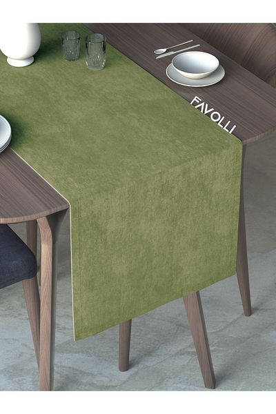 FAVOLLİ سلسلة أحلام Runner Dream ذات اللون المخملي من Ada Tea مقاس 40 × 140