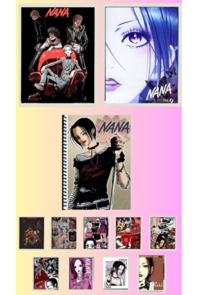 animeandyourworld Nana Poster A3 ,2 adet defter A4 1adet , fotokart 9 adet