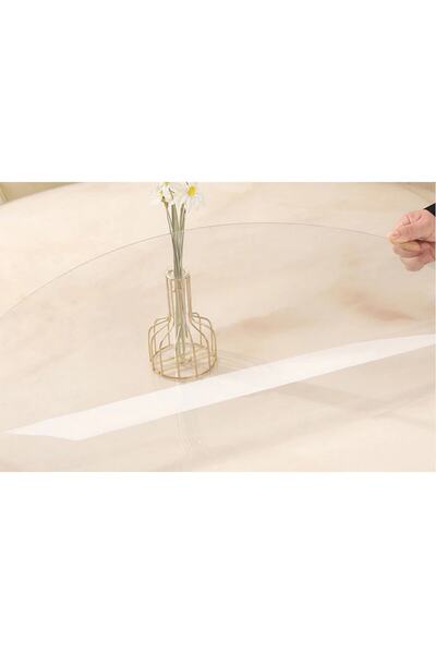 ERKSOLHOME Ceren Şeffaf 1,3 Mm Kalın Pvc Yuvarlak Masa Örtüsü