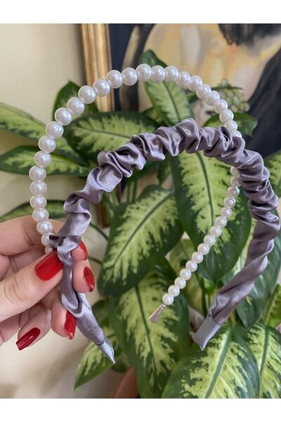 CSR AKSESUAR Комплект от 2 сатенени и перлени диадеми