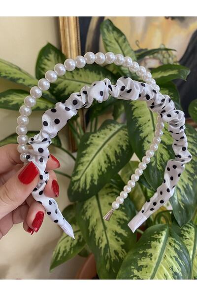 CSR AKSESUAR Set de 2 coroane din satin si incrustat de perle