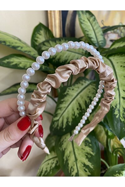 CSR AKSESUAR Set de 2 coroane din satin și perle