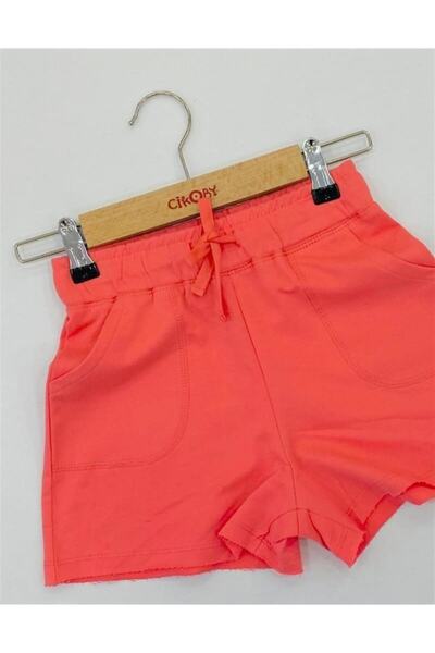 Çikoby Момичешки памучни шорти с удобна кройка и ластик в талията