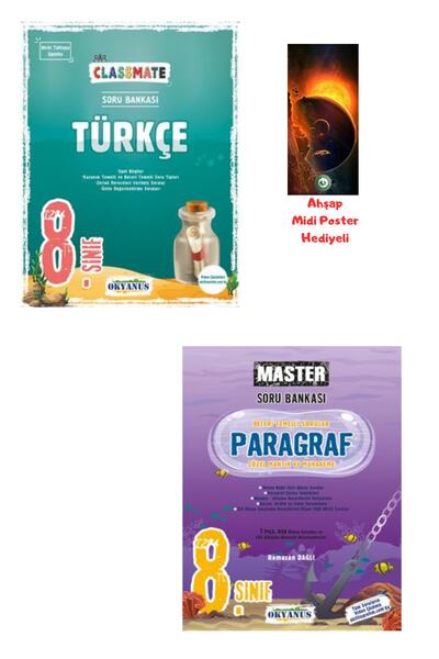 Okyanus Yayınları 8.Sınıf Classmate Türkçe Soru Bankası ve Master Paragraf So...