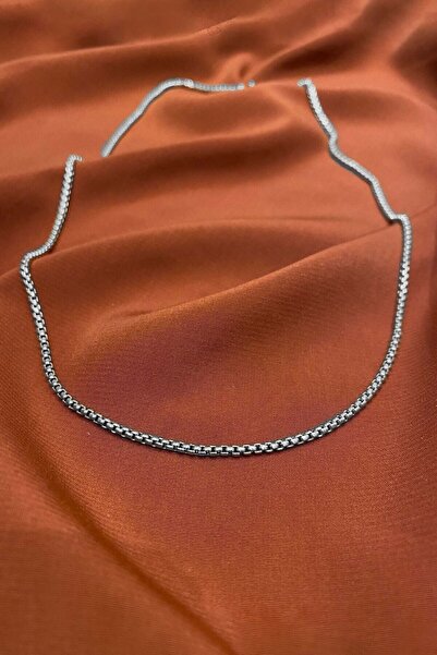 The Collection Kararmaz Ince Örme Model Çelik Ince Erkek Kolye Zincir