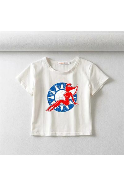 Touz Art Women - White Crop Top