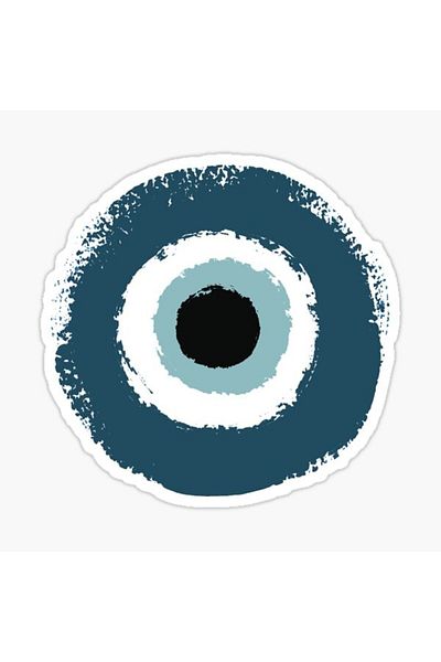 TSC 18CM Evil Eye Bead Sticker Autocolant de perete Auto Pastă M16