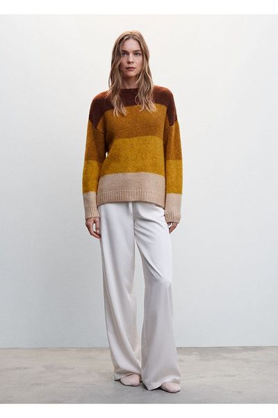 MANGO Woman Striped Knitwear Sweater