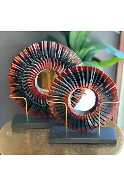 SNM Home Decoration SNM HOME DECORATİON- Dekoratif Polyester Siyah-Kırmızı 2’...