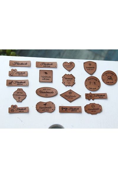 isimetiketim Leather Label 1.2*4 Cm 25 Pieces SD109