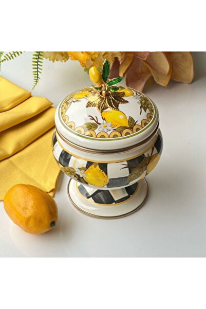 Genel Markalar MİSS BETTY Emaye Ayaklı Şekerlik 18 CM lindaskrlik