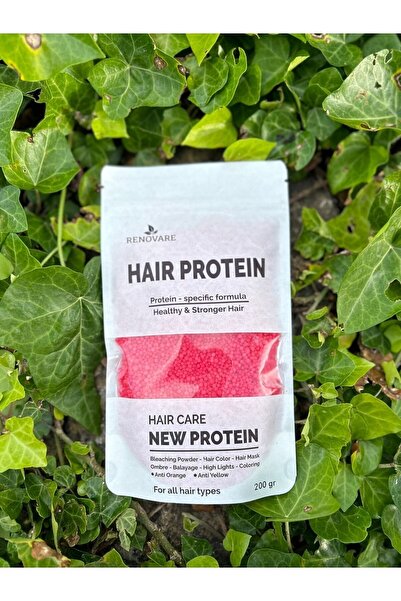 RENOVARE بروتين العناية بالشعر الوردي - 200 جرام، 1 كبسولة
