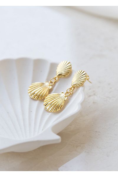 CHARMLUCKY Seashell Patterned Earrings
