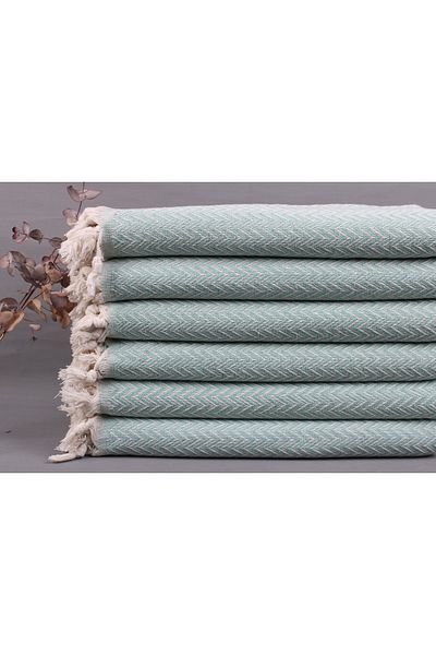Kayra Export Mint Pike, Wedding gifts, 160x190 cm Cotton Blanket, Christmas Gifts,