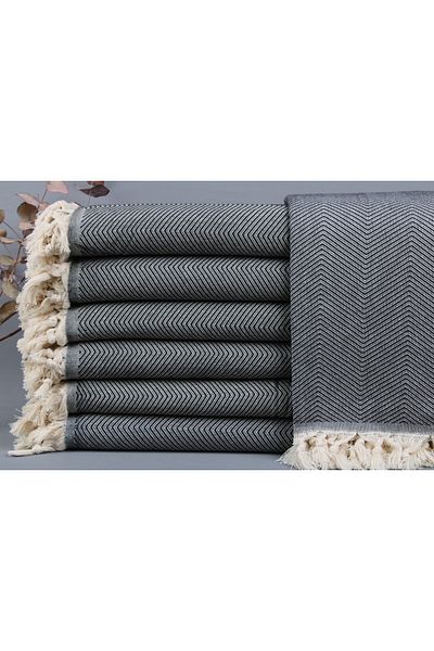 Kayra Export Pique Black 170x210 Cm Cotton Pique Thin Blanket