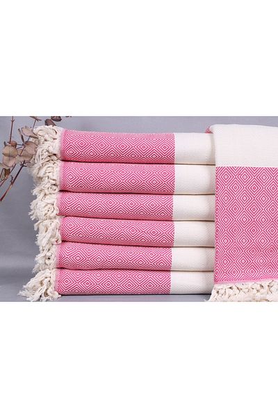 Kayra Export مفرش سرير قطني بيكيه فوشيا مقاس 200x240 سم