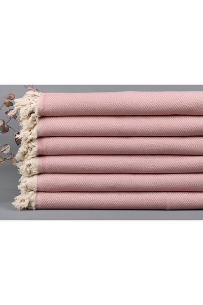 Kayra Export Pique Powder Pink 170x210 Cm Cotton Pique Thin Blanket