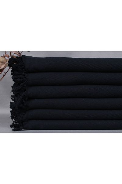 Kayra Export Pique Black 154x218 Cm Cotton Pique Decorative Blanket