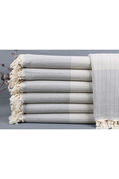 Kayra Export Pique Gray 180x200 Cm Cotton Pique Medium Thick Blanket