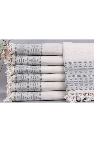Kayra Export بيكيه كاكي أخضر 220x250 سم غطاء كتان بيكيه مزدوج