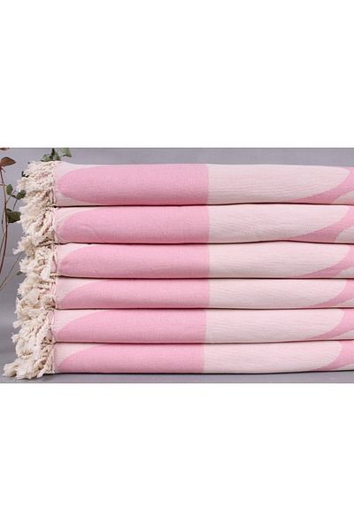 Kayra Export بيكيه وردي 200x250 سم قطن بيكيه غطاء ديكور كبير الحجم