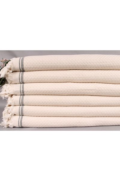 Kayra Export مفرش سرير قطن بيكيه أخضر كاكي 220x235 سم مزدوج