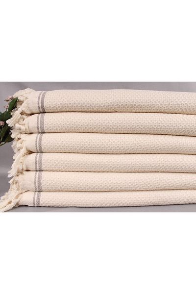 Kayra Export مفرش سرير قطن بيكيه بني 220x235 سم مزدوج