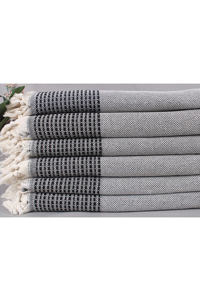 Kayra Export بيكيه أسود 230x240 سم قطن بيكيه غطاء سرير كبير الحجم غطاء ديكور