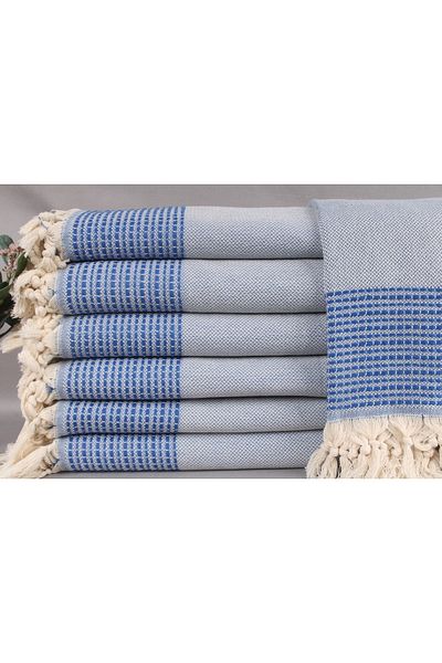 Kayra Export بيكيه ساكس أزرق 230x240 سم قطن بيكيه حجم كبير مفرش سرير مفرش ديكور