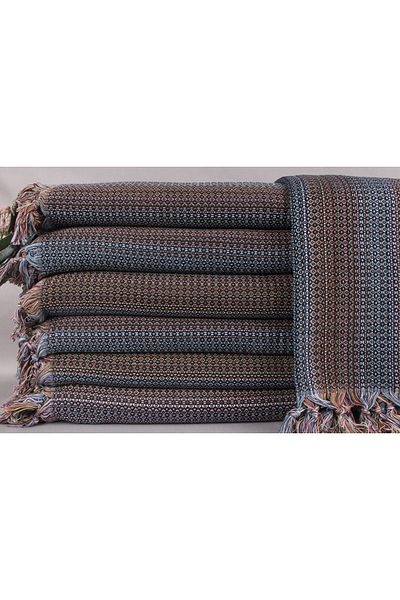 Kayra Export مفرش طاولة من القطن باللون الأسود مقاس 220x225 سم