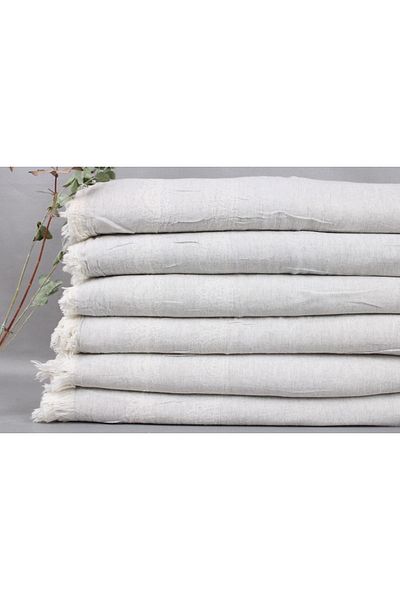 Kayra Export مفرش طاولة رمادي فاتح، بطانية مصممة، غطاء قطني 200x220 سم، غطاء أريكة،