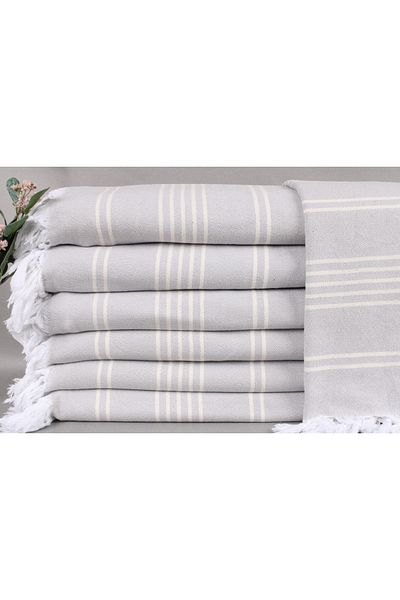 Kayra Export بيكيه رمادي فاتح 180x240 سم غطاء قطن بيكيه رقيق