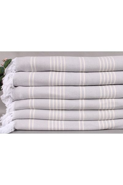 Kayra Export بيكيه رمادي فاتح 180x240 سم غطاء قطن بيكيه رقيق