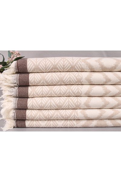 Kayra Export Pique Light Beige-brown 125x170 Cm Peshtemal Pique Cotton Cover