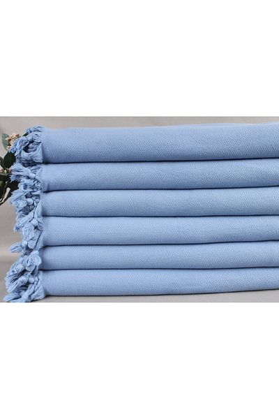 Kayra Export بطانية بيكيه قطنية رفيعة مقاس 175 × 220 سم باللون الأزرق