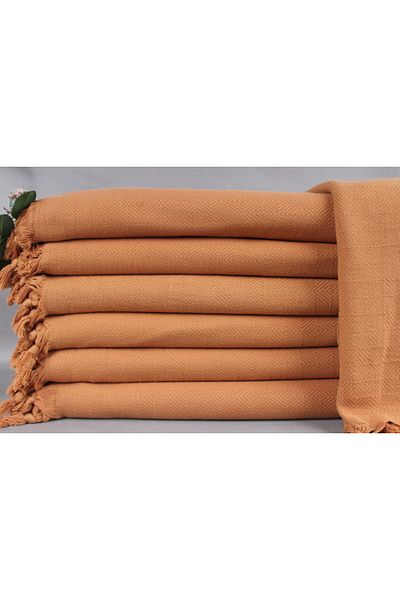 Kayra Export Brown Knitwear Pique, 200x270 Cm Cotton Pique, Thin Multi-Purpose Cover Peştemal