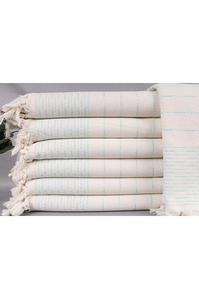 Kayra Export بيكيه نعناع 230x245 سم قطن بيكيه غطاء سرير مزخرف غطاء أريكة