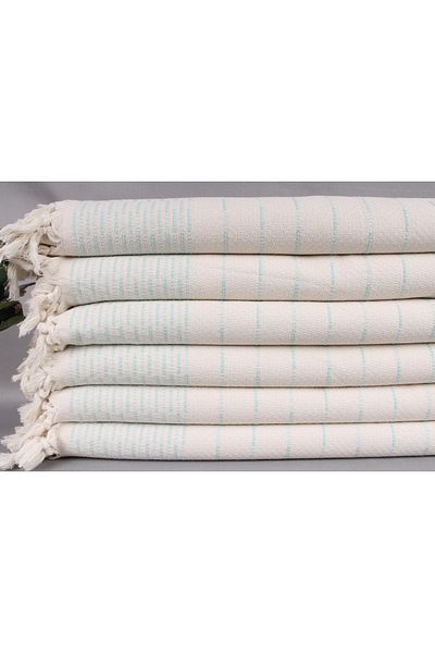 Kayra Export بيكيه نعناع 230x245 سم قطن بيكيه غطاء سرير مزخرف غطاء أريكة
