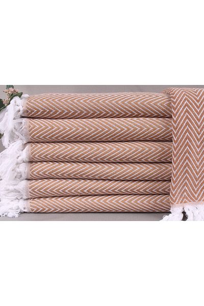 Kayra Export غطاء قطني بيكيه بني 200x240 سم غطاء ديكور غطاء قطني بيكيه مقاس كبير