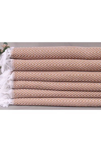 Kayra Export غطاء قطني بيكيه بني 200x240 سم غطاء ديكور غطاء قطني بيكيه مقاس كبير