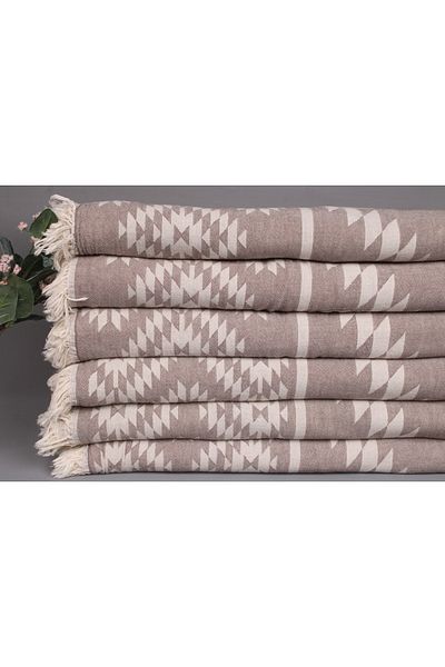 Kayra Export بيكيه بني 140x210 سم قطن بيكيه غطاء رقيق