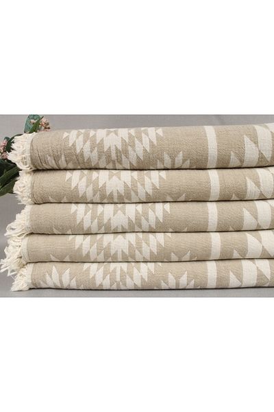 Kayra Export بيكيه كاكي أخضر 140x210 سم قطن بيكيه غطاء رقيق