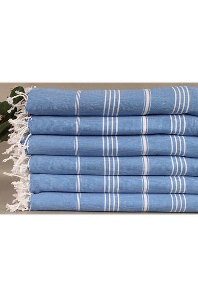 Kayra Export بطانية بيكيه ساكس بلو بيكيه 200x240 سم قطن رفيعة