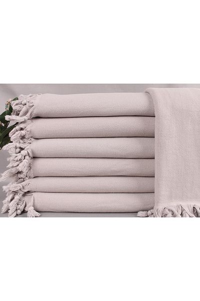 Kayra Export Pique Light Gray 175x220 Cm Cotton Thin Pique Blanket