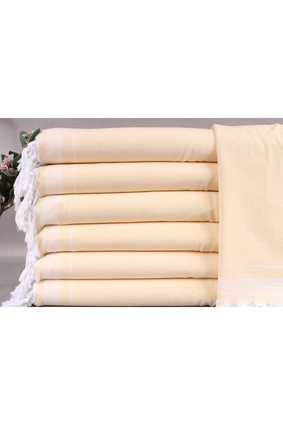 Kayra Export Pique Light Yellow 140x230 Cm Multi-Purpose Blanket Cotton Thin Pique